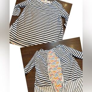 Matilda Jane Joanna Gaines Collab Harvest Days Medium Stripe Tunic Floral Back